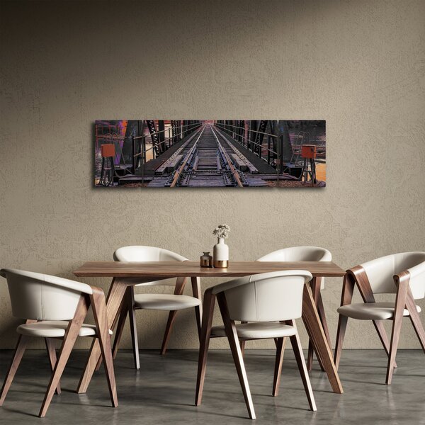 Obraz železničního mostu (170x50 cm)