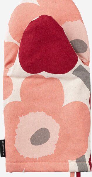 Marimekko Kuchyňská rukavice Pieni Unikko vínová korálová