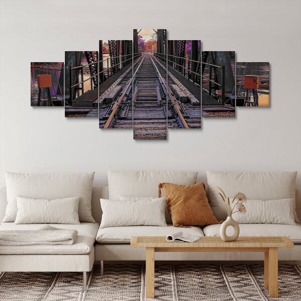 Obraz železničního mostu (210x100 cm)