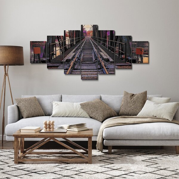 Obraz železničního mostu (210x100 cm)