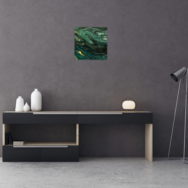 Obraz - Zelený mramor (30x30 cm)