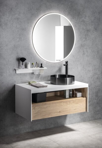 Sapho Sapho, VISO kulaté zrcadlo s LED osvětlením, ø 90cm, VS090