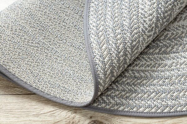Koberec kruh SIZAL FLAT 48837637 Boho, cop - šedý