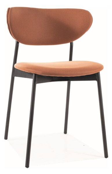 Jídelní židle ANGER - černá / oranžová