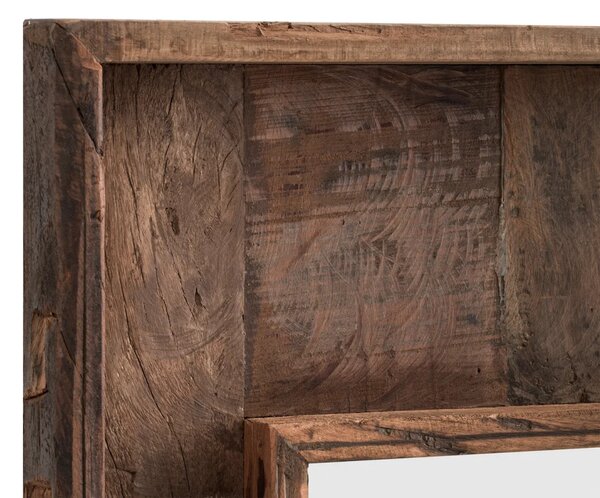 Sob nábytek - Zrcadlo s háčky 160x50 Amazonas recyklované dřevo - F0A2398W