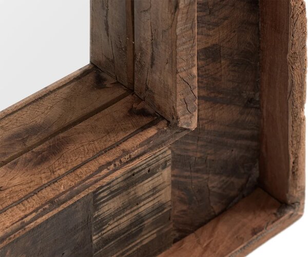 Sob nábytek - Zrcadlo s háčky 160x50 Amazonas recyklované dřevo - F0A2398W