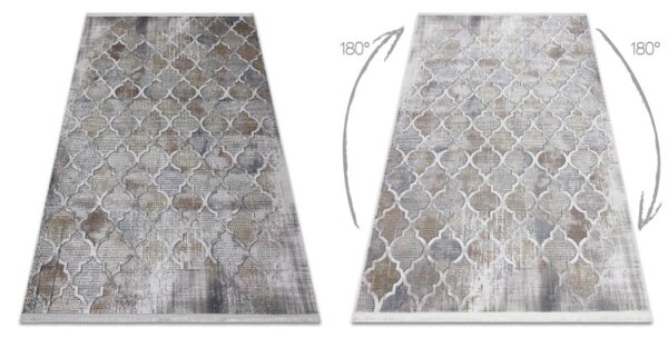 Koberec LUCE 75 Koniczyna marokánska, vintage - šedý / hořčičný