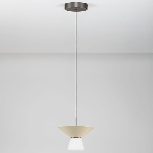 Nova Luce Světle béžové závěsné LED světlo Baris 22 cm