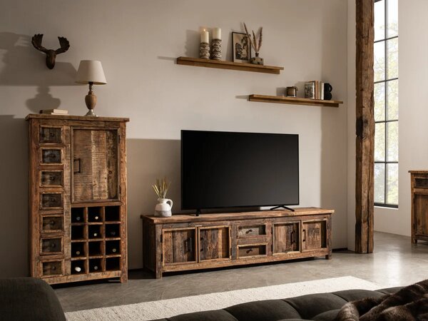 Sob nábytek - Stolek pod TV masiv 200 cm Amazonas recyklované dřevo - F0A2406W