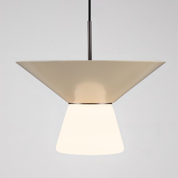 Nova Luce Světle béžové závěsné LED světlo Baris 22 cm
