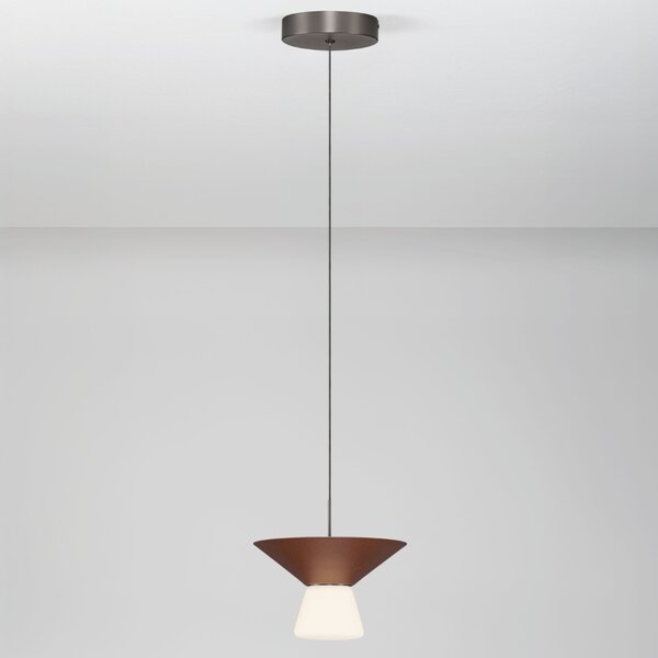 Nova Luce Hnědé závěsné LED světlo Baris 22 cm