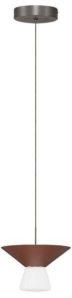 Nova Luce Hnědé závěsné LED světlo Baris 22 cm