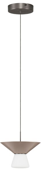 Nova Luce Světle hnědé závěsné LED světlo Baris 22 cm
