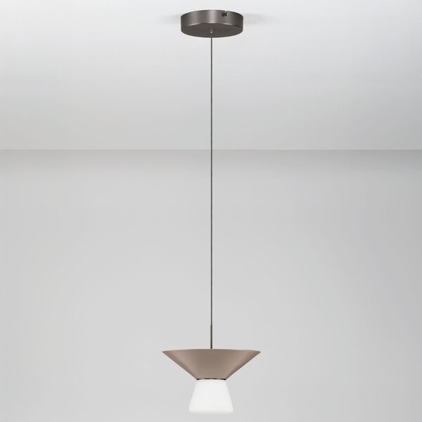 Nova Luce Světle hnědé závěsné LED světlo Baris 22 cm