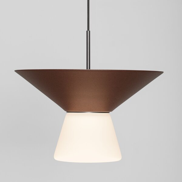 Nova Luce Hnědé závěsné LED světlo Baris 22 cm