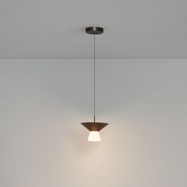 Nova Luce Hnědé závěsné LED světlo Baris 22 cm