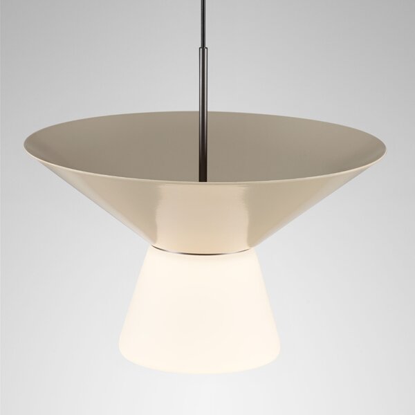 Nova Luce Světle béžové závěsné LED světlo Baris 22 cm