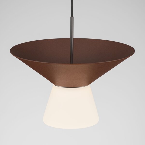 Nova Luce Hnědé závěsné LED světlo Baris 22 cm