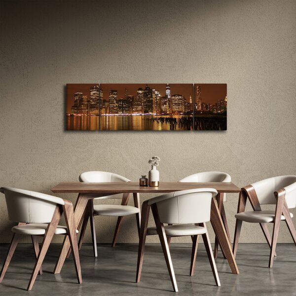 Obraz nočního města (170x50 cm)