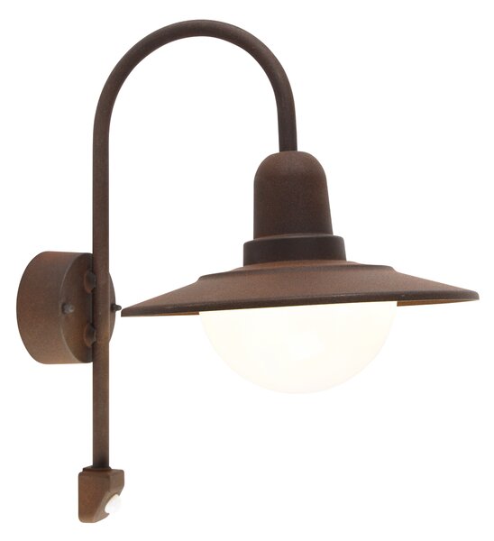 Vintage venkovní nástěnná lampa hnědý senzor pohybu IP44 - Herman