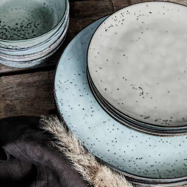 Kameninový talíř Rustic Grey/Blue 27,5 cm