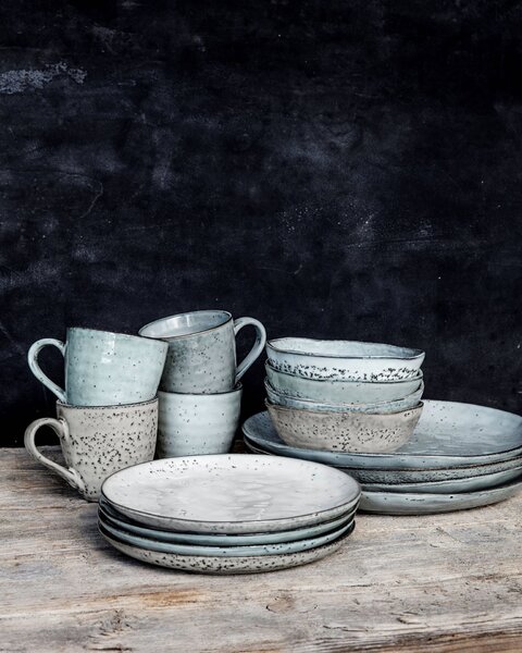 Kameninový talíř Rustic Grey/Blue 27,5 cm