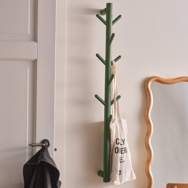 Jotex Zelený nástěnný věšák EDDISON 100 cm