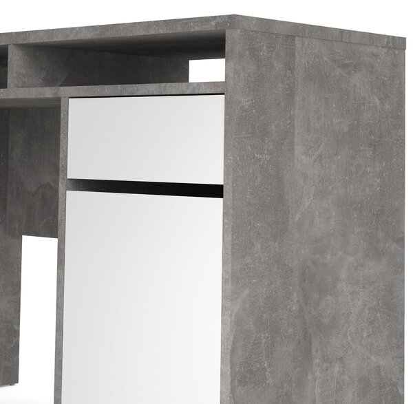 Psací stůl Function Plus 70488 beton/bílý lesk - Tvilum