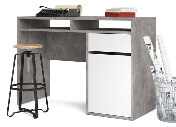 Psací stůl Function Plus 70488 beton/bílý lesk - Tvilum