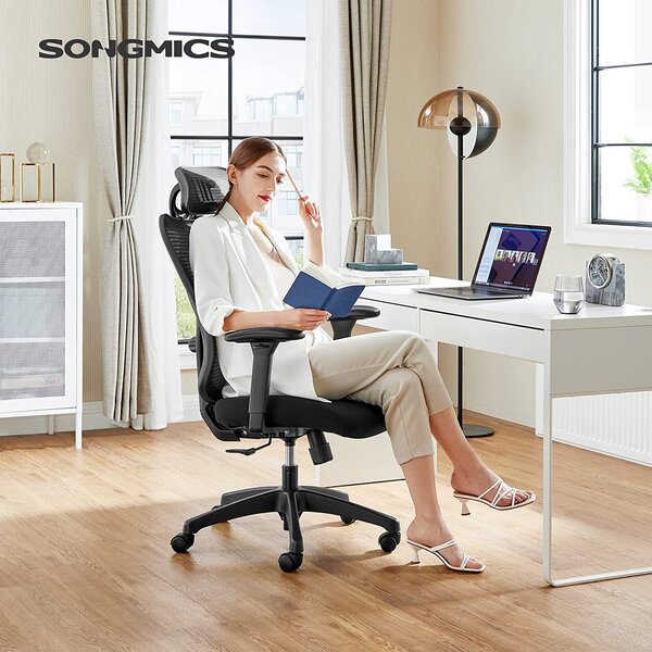 SONGMICS Kancelářská židle Morsa černá
