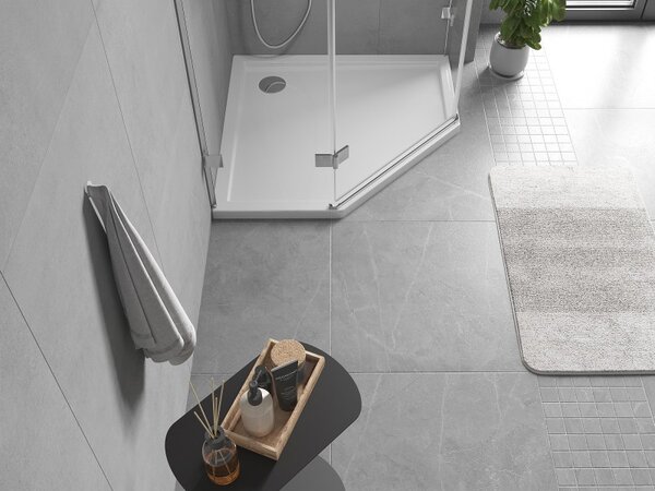 Mexen Flow Slim, pětiúhelníková sprchová vanička 80 x 80 cm, bílá lesklá, 46P108080