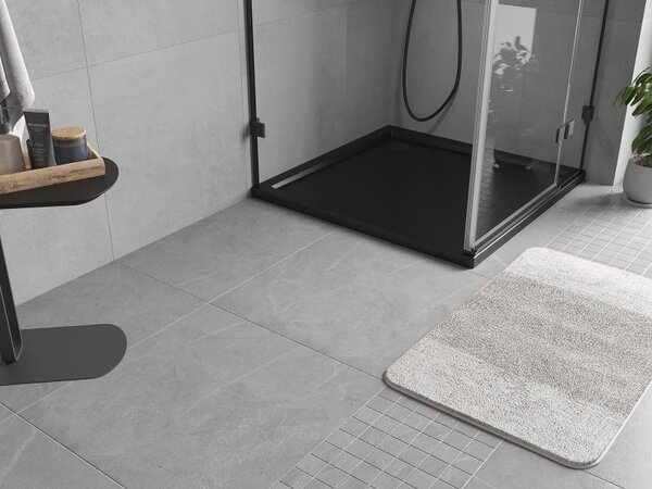 Mexen Flow, čtvercová sprchová vanička slim 70 x 70 cm, černá matná, 46S707070