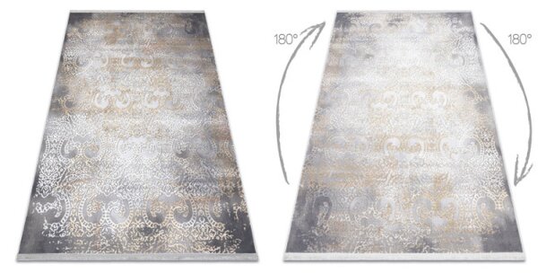 Koberec LUCE 84 Ornament vintage - šedý / hořčičný