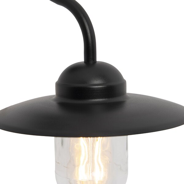 Chytrá venkovní nástěnná lampa černá IP44 vč. WiFi A60 - Mnichov