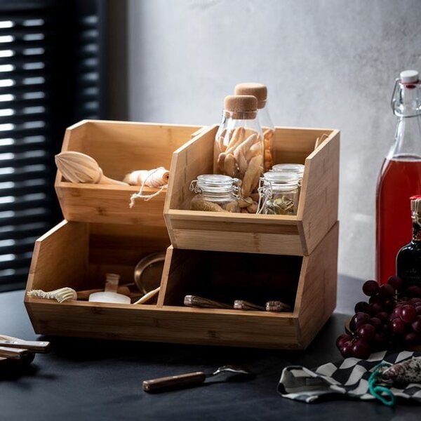 5Five® Bambusový organizér, úložný box, 1komorový, SINGLE CAJA, 31x17x13