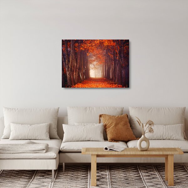 Skleněný obraz - Podzimní les (70x50 cm)