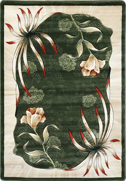 BE Koberec Adora 7004 GREEN - zelený obdélníkový Rozměr: 140x190 cm