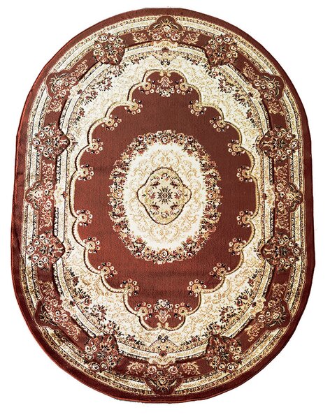 BE Koberec Adora 5547 VIZON - béžový oválný Rozměr: 160x220 cm