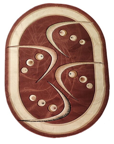 BE Koberec Adora 5566 VIZON - béžový oválný Rozměr: 180x260 cm