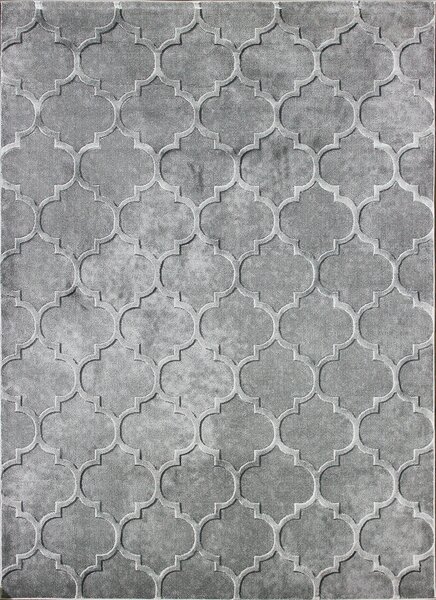 BE Koberec Elite 17391 GREY - šedý obdélníkový Rozměr: 60x100 cm