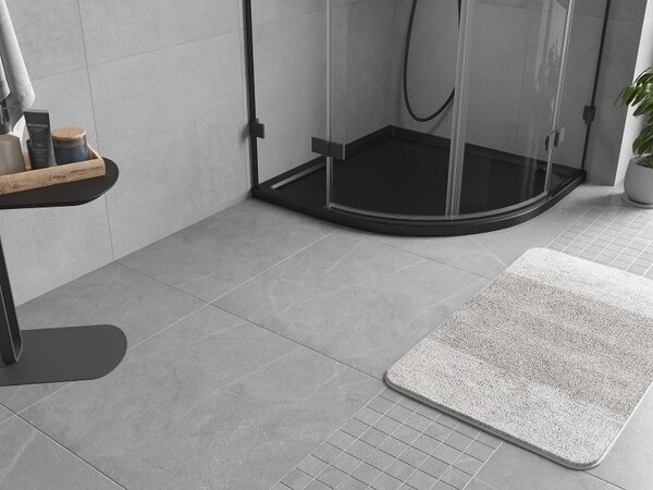 Mexen Flow, čtvrtkruhová sprchová vanička slim 90 x 90 cm, černá matná - 46Q709090