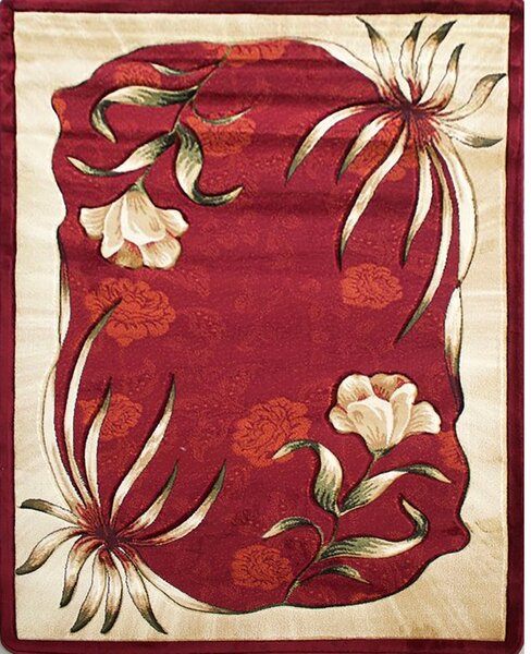 BE Koberec Adora 7004 RED - červený obdélníkový Rozměr: 120x180 cm