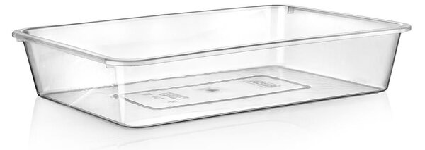 Orion Plochý transparentní box bez víka, miska, S - 30x21x6,3cm BOWL
