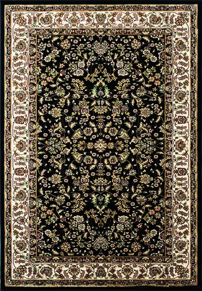 BE Koberec Anatolia 5378 BLACK - černý obdélníkový Rozměr: 70x100 cm