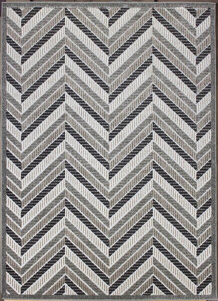 BE Koberec Lagos 1088 BEIGE - béžový šedý černý obdélníkový Rozměr: 60x100 cm