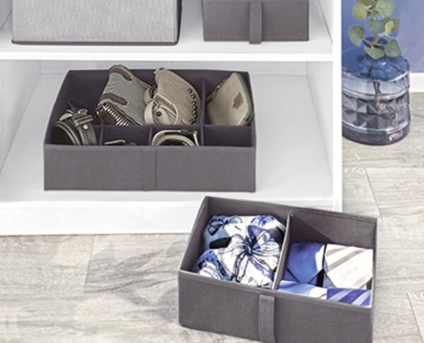 Goodhome Organizér na spodní prádlo, 7 přihrádek, 44x34x11cm, antracit