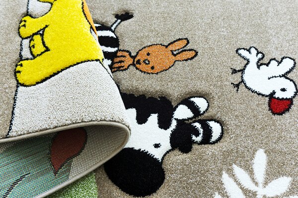 BE Dětský koberec Smart Kids 22310 BEIGE - béžový obdélníkový, safari Rozměr: 120x180 cm