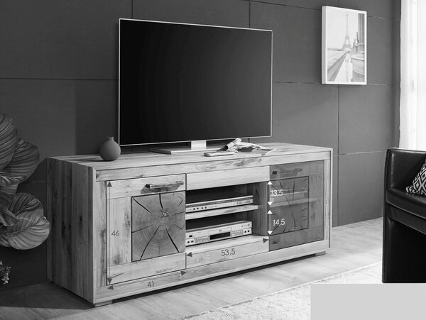 SOB Nábytek - Stolek pod TV dub 150 cm Alaska II divoký - F01004961G