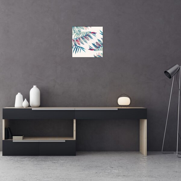 Obraz - Tropické listy (30x30 cm)