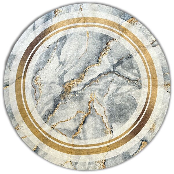 BE Koberec Porte 2001 Koło GREY GOLD - šedozlatý kulatý Rozměr: 80 cm